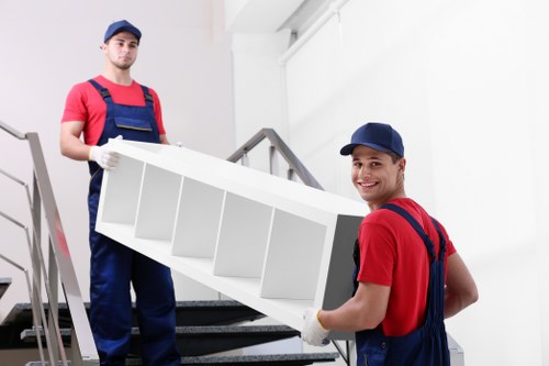 Removal van and packed boxes for an Earlscourt move