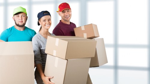Preparing boxes and furniture for a local removal job