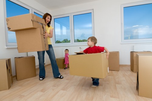 Careful loading of household items for an Earlscourt move