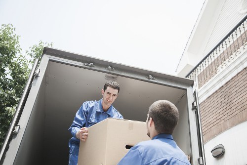 Professional removals staff completing a final safety check