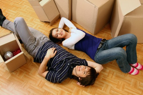 Household items prepared for transport during an Earlscourt move