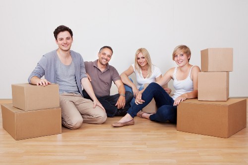 Packed boxes and furniture prepared for a local Earlscourt home move